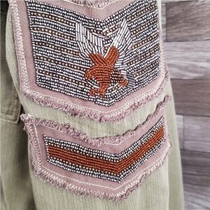 Free people  military beaded jacket in excellent condition